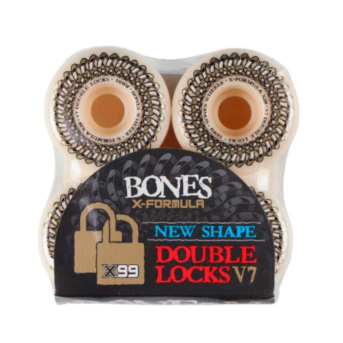Roda Bones X-fórmula Double Lock V7 58mm 99A 4PK